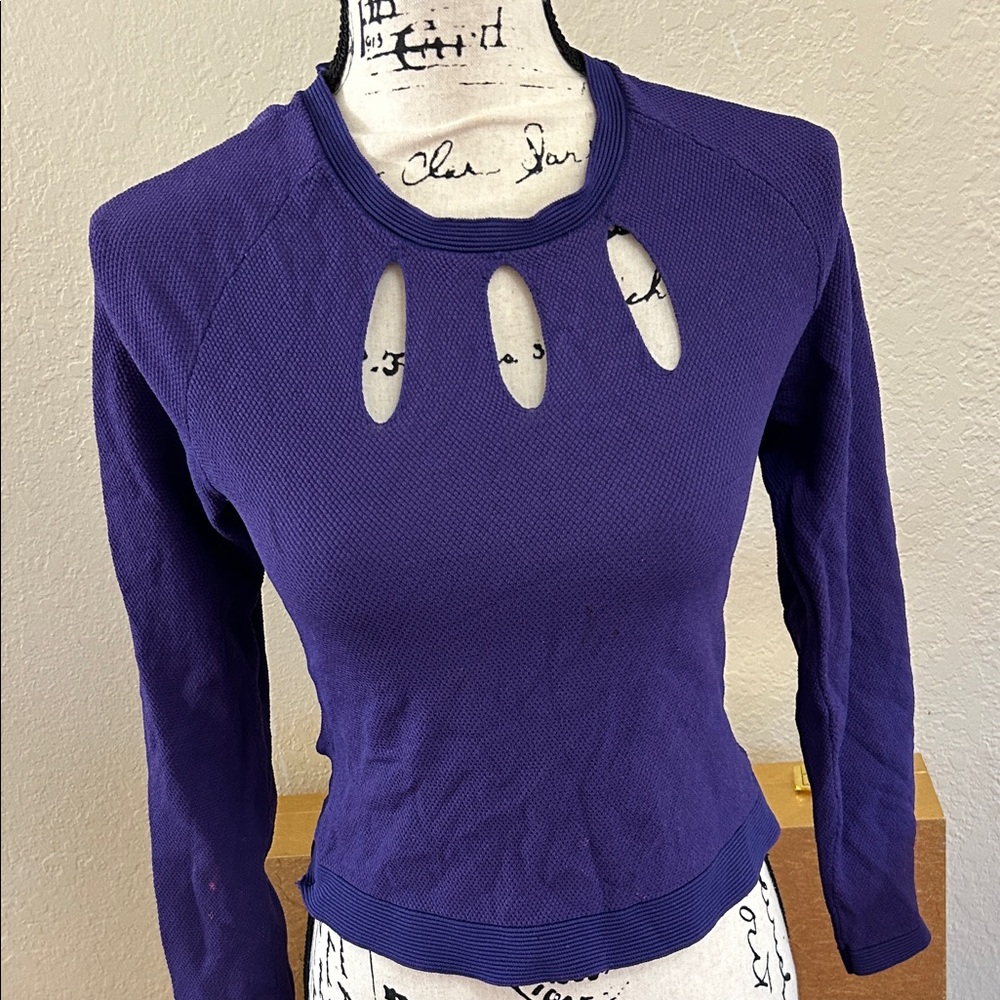 Parker Deep Purple Cut-Out Blouse